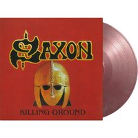 Saxon - Killing Ground (Red & Silver Marble) vinyl cover
