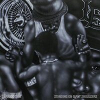Seafood Sam - Standing on Giant Shoulders (Cream & Orange Splatter) vinyl cover