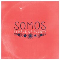 Somos - Temple Of Plenty (Red & Sea Glass Blue Splash) vinyl cover