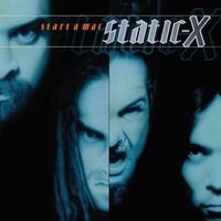 Static-X - Start A War (Translucent Blue, Solid White & Black Marbled) vinyl cover