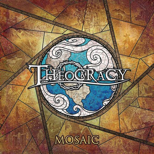Theocracy - Mosaic (Crystal Clear and Black Melt) vinyl cover