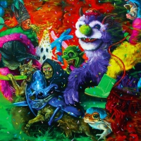 Tropical Fuck Storm - A Laughing Death In Meatspace Slime vinyl cover