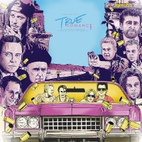 True Romance - Motion Picture Soundtrack Limited Pillow Feather White & Blood Red Splatter Edition vinyl cover