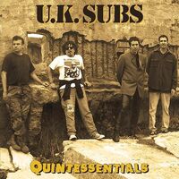 Uk Subs - Quintessentials (Yellow/Black Splatter) vinyl cover