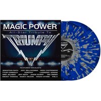 Various Artists - Magic Power: All Star Tribute To Triumph (Dark Blue & White Splatter) vinyl cover