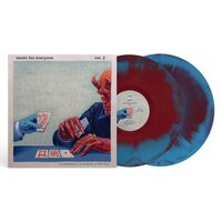 Various Artists - Music For Everyone Vol .2 (OIxblood Aqua Blue Swirl) vinyl cover