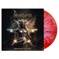 Venom - Dying Hard In London (Red & White Splatter) vinyl cover