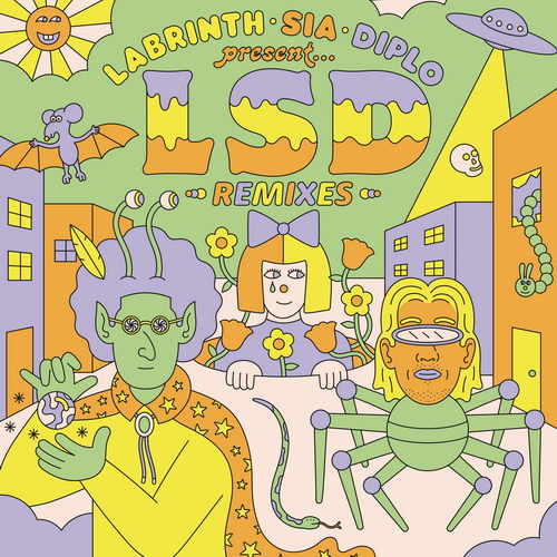 LSD (Labrinth, Sia and Diplo) - Labrinth, Sia & Diplo presents... LSD (The Remixes) vinyl cover